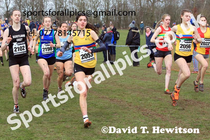 Womens Under-17s 2023 UK CAU Inter Counties Cross Country Champs, Prestwold Hall, Loughborough. Photo: David T. Hewitson/Sports for All Pics